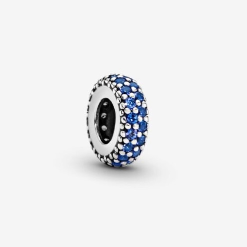 Blue Sparkle Spacer Charm